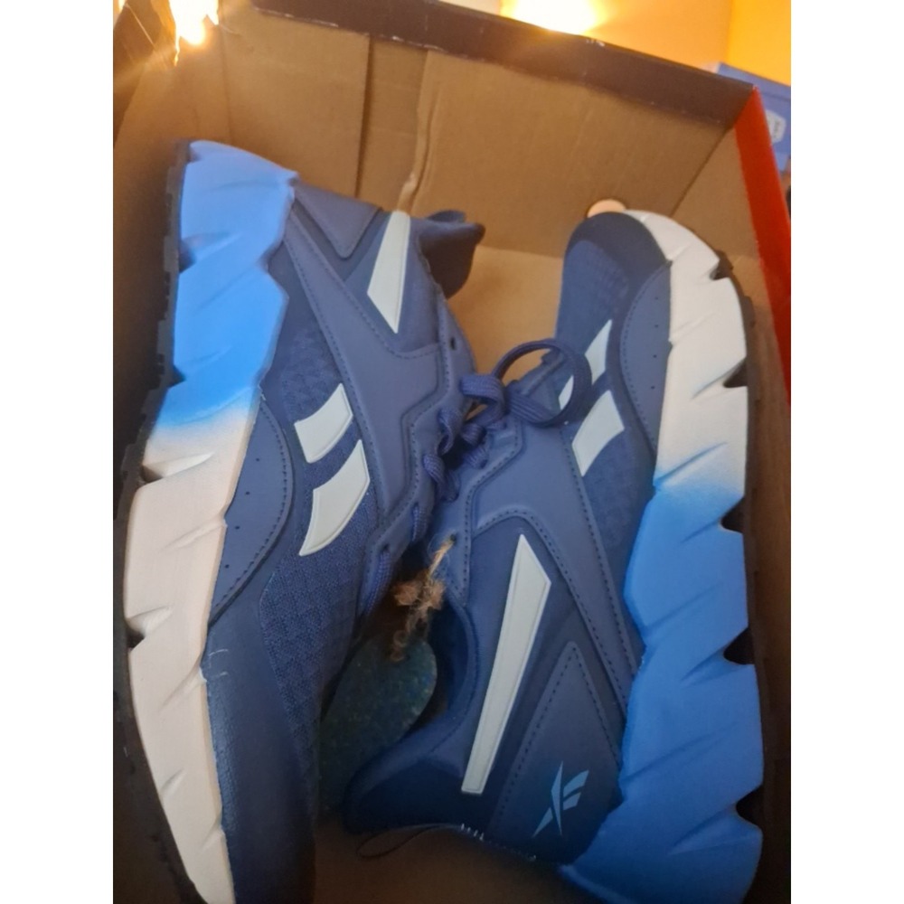 Reebok Vizome Zig Men's Blue Gray White Lace Up Low Top Athletic Sneaker Size 10